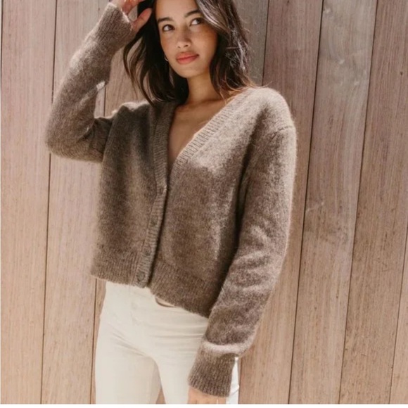Jenni Kayne Sweaters - Jenni Kayne Alpaca Boyfriend Cardigan Size Small Button Down Sweater